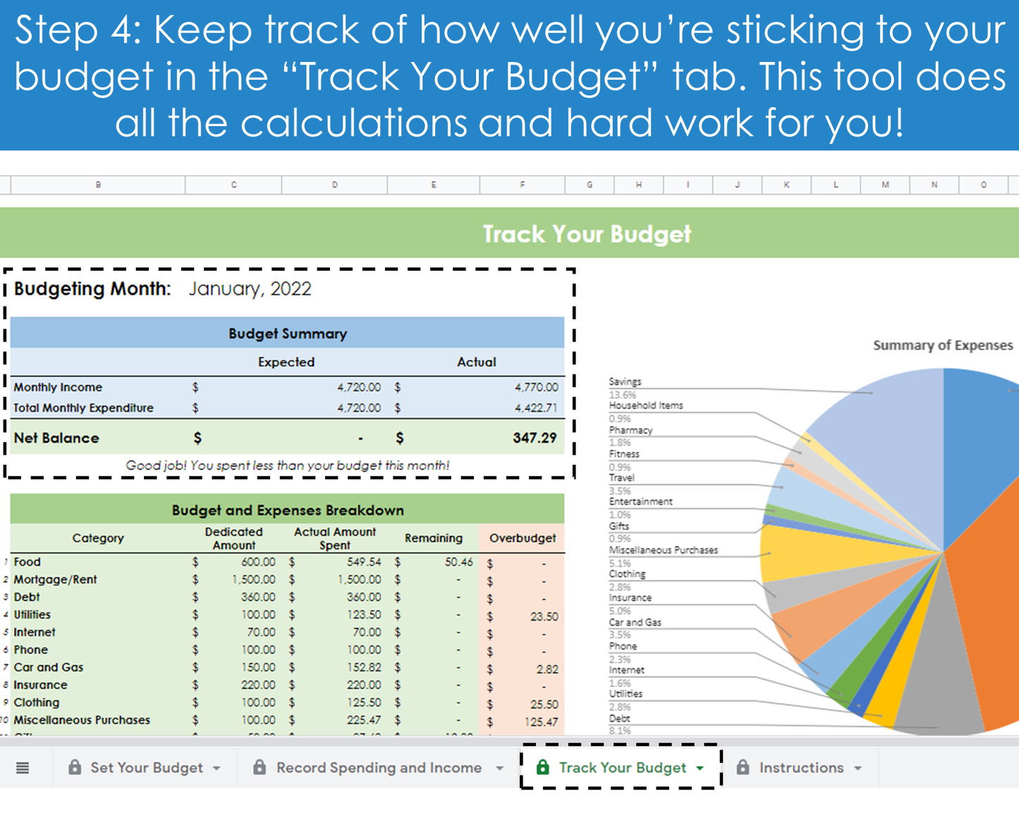 Monthly Budgeting Planner - Google Sheets