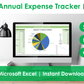 Annual Expense Tracker - Excel Spreadsheet