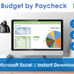 Budget by Paycheck Template - Excel Spreadsheet