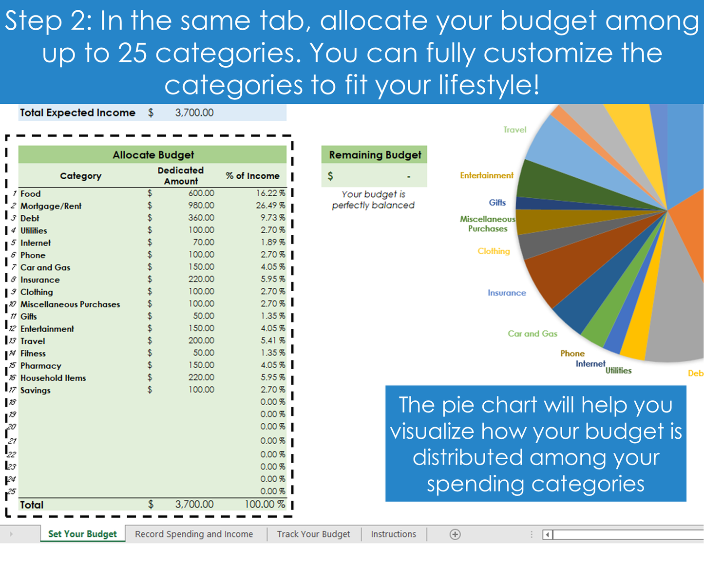 Budget by Paycheck Template - Excel Spreadsheet