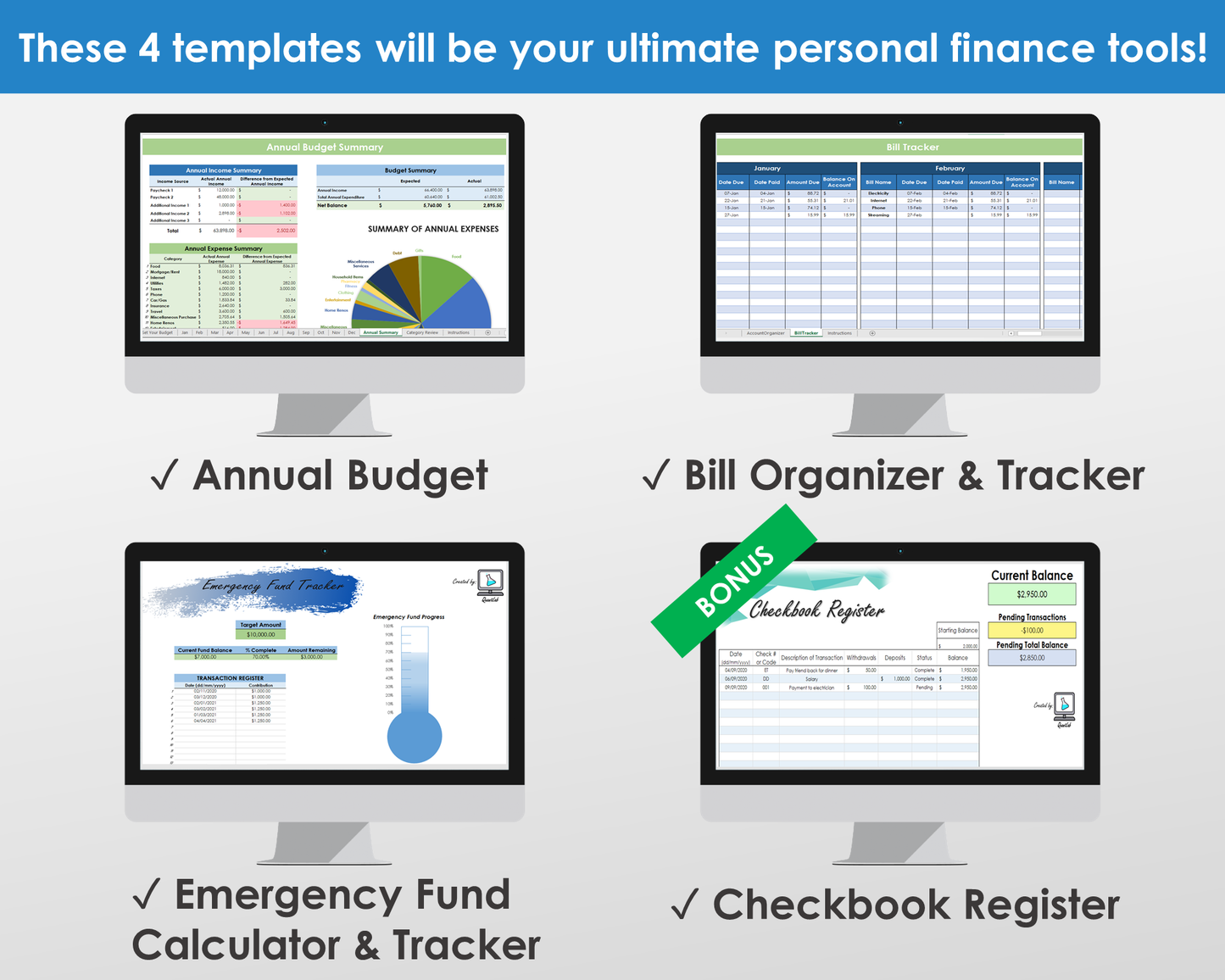 Ultimate Budgeting Bundle - Excel Spreadsheets