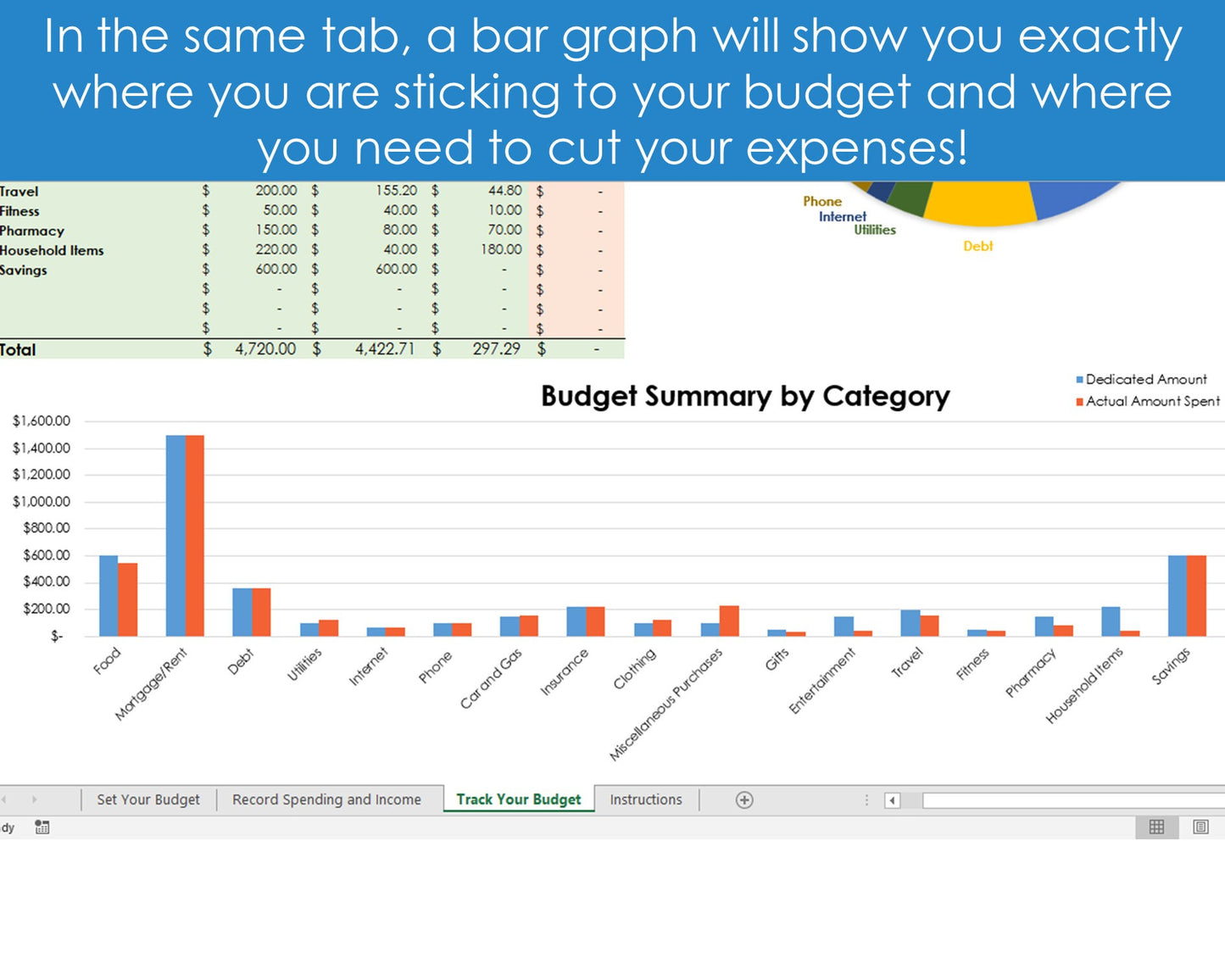 Monthly Budgeting Planner - Excel Spreadsheet