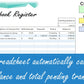 Checkbook Register - Excel Spreadsheet