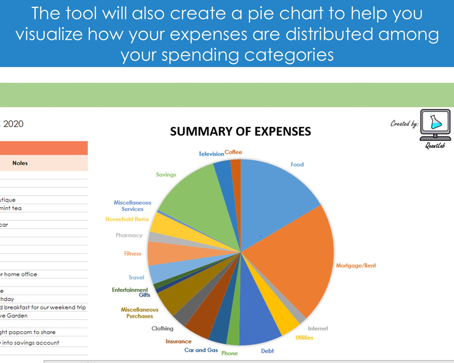 Expense Tracker - Excel Spreadsheet