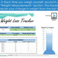Weight Loss Tracker - Excel Spreadsheet