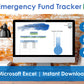 Excel emergency fund tracker spreadsheet and calculator