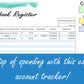 Checkbook Register - Excel Spreadsheet