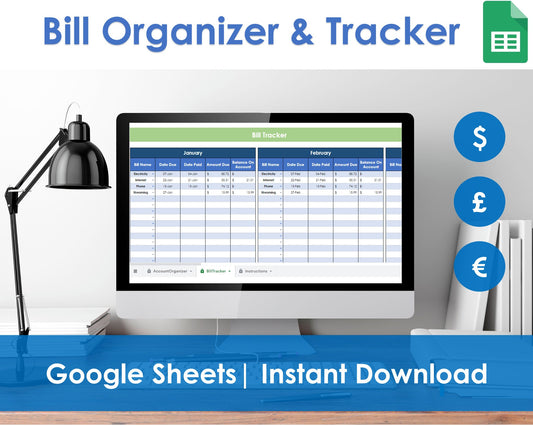 Google sheets bill tracking spreadsheet