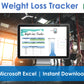 Excel weight loss tracking spreadsheet
