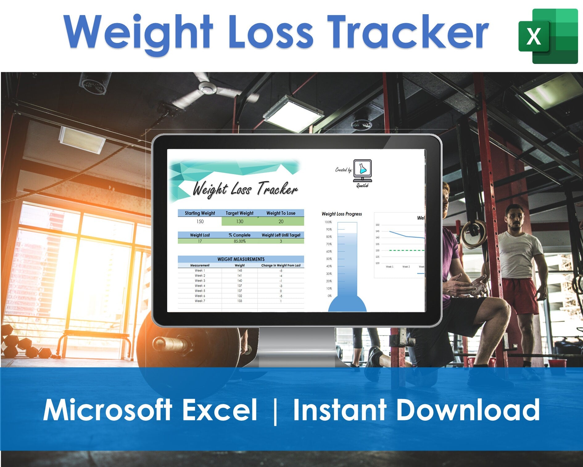 Excel weight loss tracking spreadsheet