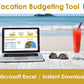 Excel vacation budgeting spreadsheet