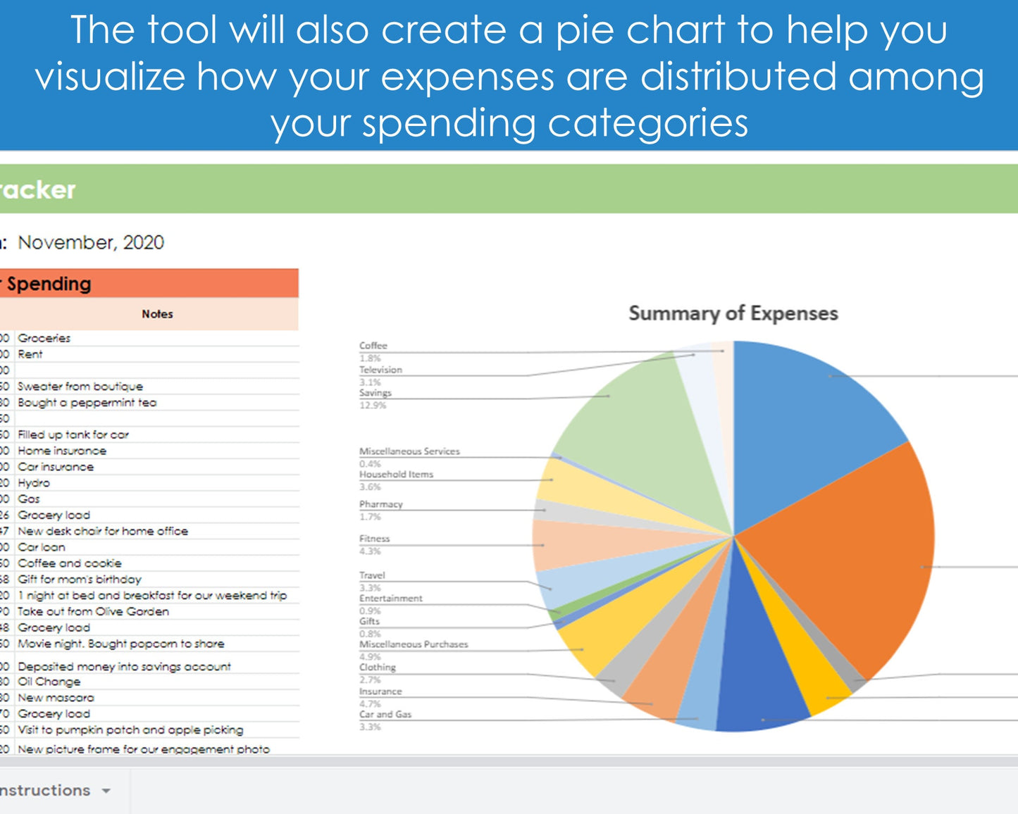 Expense Tracker - Google Sheets